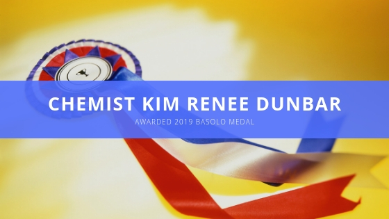 Kim Renee Dunbar Awarded Basolo Medal