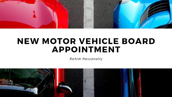 Rahim Hassanally Reflects on New Motor Vehicle Board Appointment